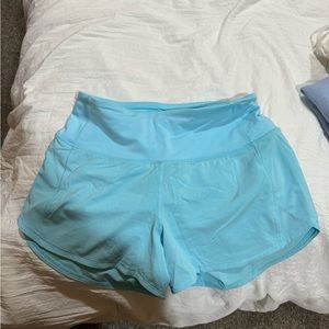 lululemon blue speed up shorts